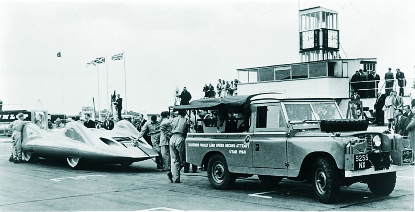 Land Rover beim Geschwindigkeitsrekord 1960