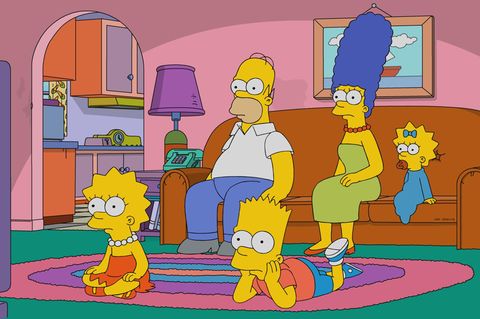 "Die Simpsons" im Wohnzimmer ihres Hauses