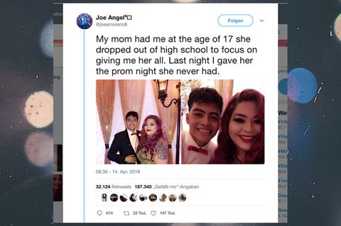 Joe Moreno und seine Mutter beim Prom
