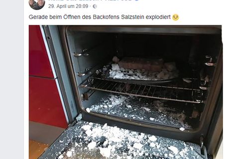 Grill-Zubehör: Wumms! Aldi-Salzstein explodiert plötzlich bei 220 Grad im Backofen