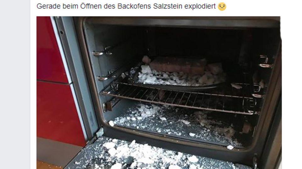 Grill-Zubehör: Wumms! Aldi-Salzstein explodiert plötzlich bei 220 Grad im Backofen