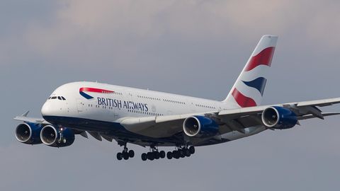 Eine von zwölf Airbus A380 in der Flotte von British Airways. Das Flaggschiff fliegt unter anderem täglich von London nach san Francisco.