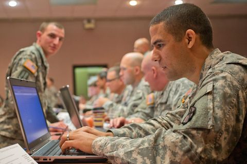 Blick in das Cyber Center of Excellence der US-Armee in Fort Gordon.