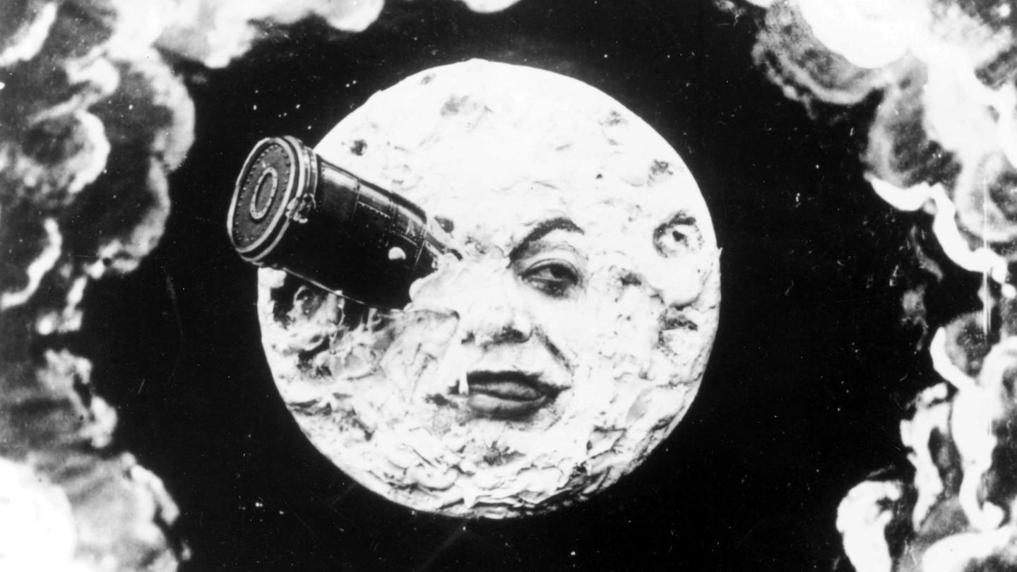 Szene aus  Georges Méliès "Die Reise zum Mond"