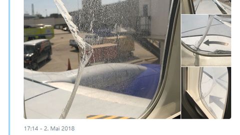 Das Fenster der Boeing 737-700 von Southwest Airlines
