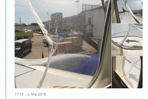 Das Fenster der Boeing 737-700 von Southwest Airlines