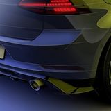 Die Auspuffanlage ist aus Titan