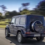 Das Reserverad an der Tür ist geblieben