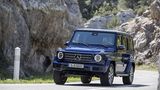 Der Mercedes G 500 legt sich in die Kurven