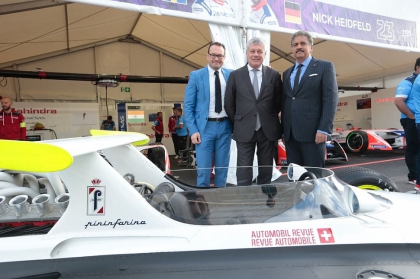 Michael Perschke, Paolo Pininfarina und Anand Mahindra (v.l.) sind die Macher bei Pininfarina