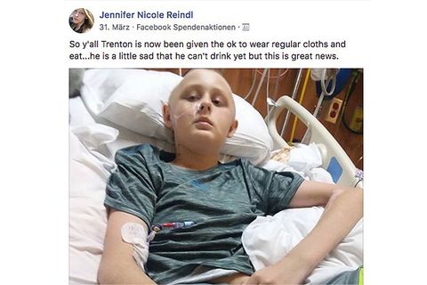 Alabama, USA: Hirntoter Junge erwacht aus dem Koma. Trenton im Krankenhausbett.