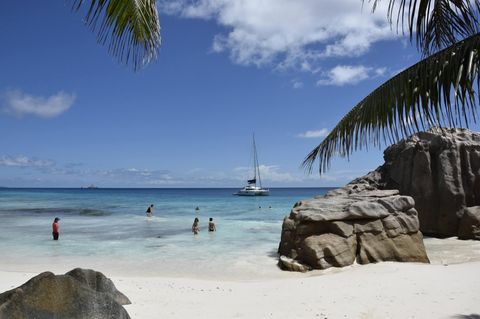 Die Insel La Digue auf den Seychellen