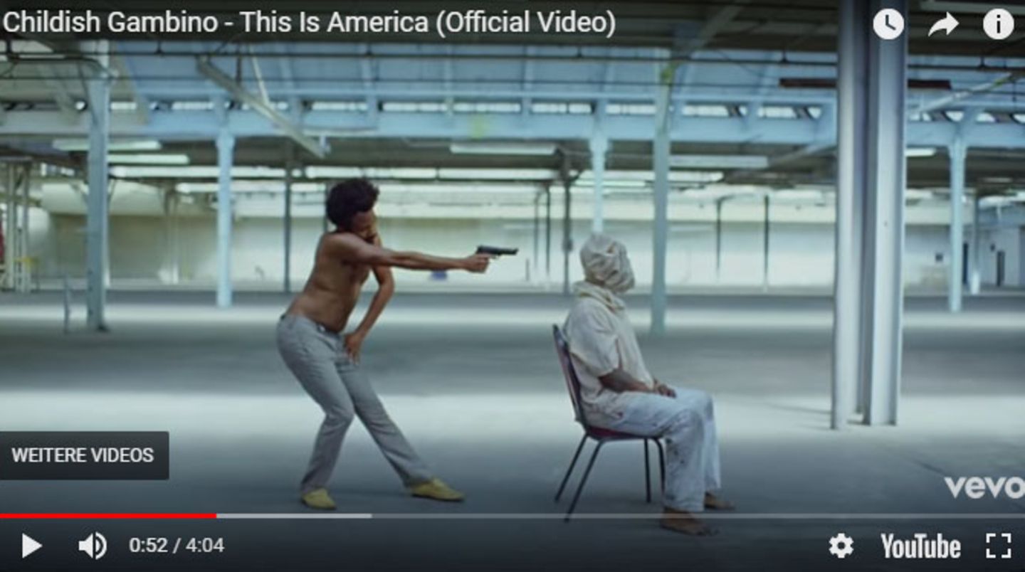 Szene aus dem Musikvideo "This Is America" von Childish Gambino