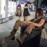 Noah (links) und Zach (rechts) während eines Abends beim Betteln in Richmond