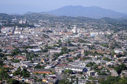 Die Stadt San Salvador in El Salvador