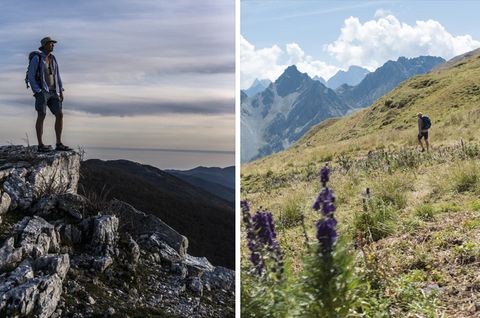 Über alle Berge: Auf 2310 Metern führt ein alter Römerpass (r.) von der Schweiz nach Italien