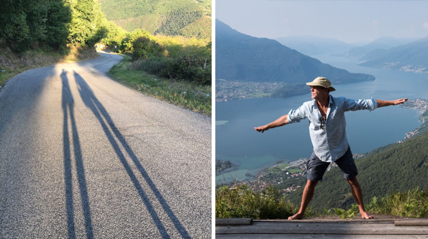 Momentaufnahmen: Einmal über alle Berge, lockte der Comer See. Eine Traumstrecke, am Ufer entlang oder auf Pfaden hoch über dem Wasser. Hauser genoss den Augenblick, er war so schön