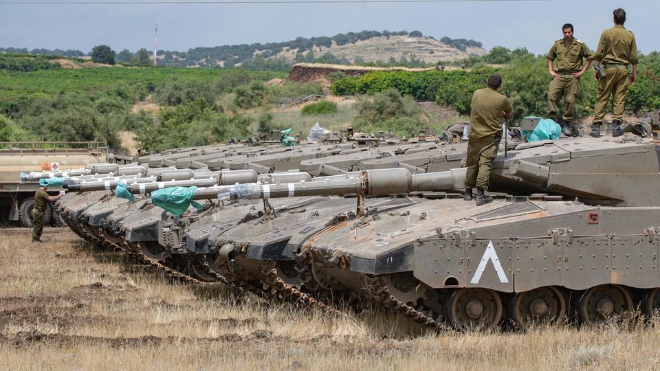 Israelische Panzer auf den von Israel besetzten Golanhöhen