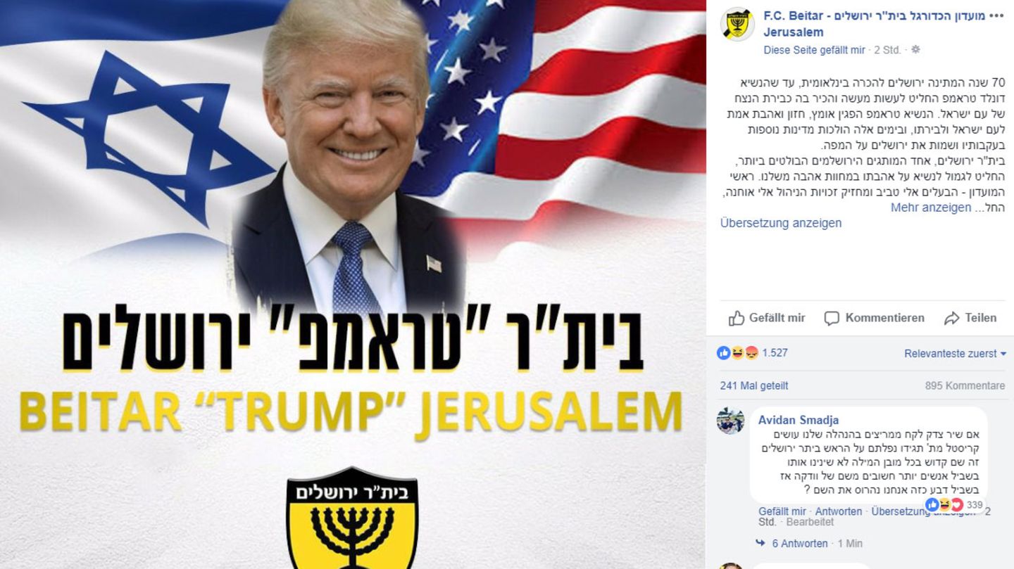 Donald Trump Beitar Jerusalem