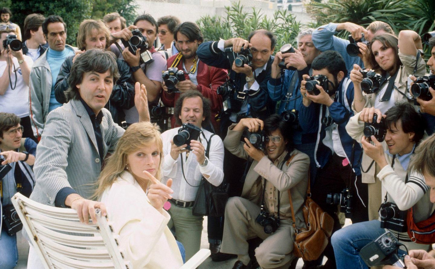 Paul McCartney und seine  Frau Linda 1980