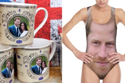 Meghan Markle und Harry: Prinz Harry als Badeanzug? Das sind die skurrilsten Hochzeitssouvenirs