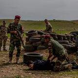 Peschmerga und Bundeswehrsoldaten im Training