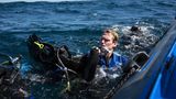 Vorbei ist erst, wenn du wieder im Boot sitzt: Reporter Tim Cappelmann arbeitet daran.