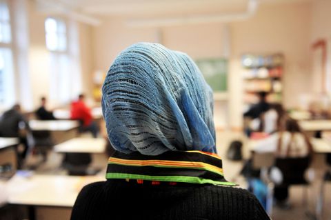 Eine Muslima an einer Schule in Nordrhein-Westfalen