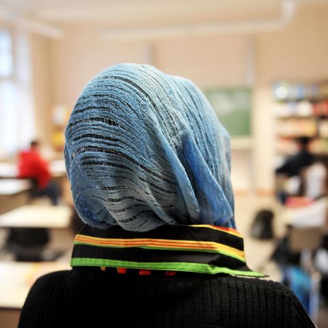 Eine Muslima an einer Schule in Nordrhein-Westfalen