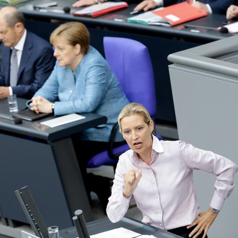AfD-Fraktionschefin Alice Weidel von Bundestagspräsident Wolfang Schäuble zur Ordnung aufgerufen
