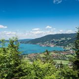 Tegernseer Höhenweg - Genusstour mit Alpenblick  Wer die Berge liebt, es aber gemütlich angehen will, der ist auf dem Tegernseer Höhenweg genau richtig. Vom Parkplatz in Rottach-Egern geht es los. Vorbei an Bergwiesen öffnet sich schon bald der Blick Richtung Süden über den Tegernsee bis hinüber zum Leonhardstein. Hier zeigen sich die ersten Ausläufer der Alpen noch lieblich und grün. Bevor man die Galaun-Hütte erreicht, geht der Weg steiler durch den Wald. An einer Kreuzung könnte man jetzt auch zum Riederstein abbiegen und zirka 1,5 Stunden auf den Gipfel laufen - oder einen Kaiserschmarrn auf der Sonnenterrasse der Galaun-Hütte verspeisen, Panoramablick inklusive.  www.tegernsee.com und berggasthaus-riederstein-am-galaun.de