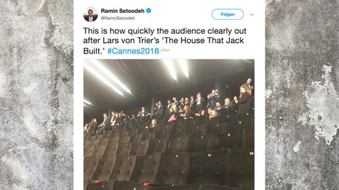 Leere Reihen: Bei Lars von Triers neuem Film verließen die Zuschauer in Cannes scharenweise den Saal