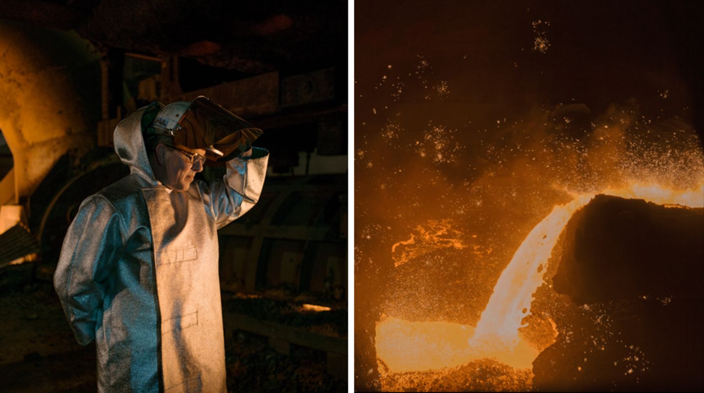 Thyssenkrupp: Nachtschicht am Hochofen 8 in Duisburg