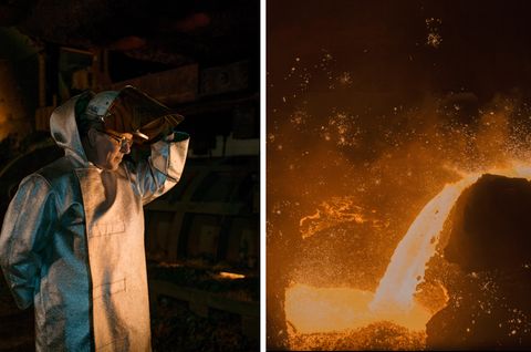 Thyssenkrupp: Nachtschicht am Hochofen 8 in Duisburg