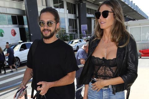 Heidi Klum und Tom Kaulitz bei ihrer Ankunft in Nizza
