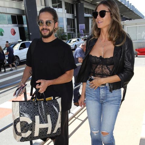 Heidi Klum und Tom Kaulitz bei ihrer Ankunft in Nizza