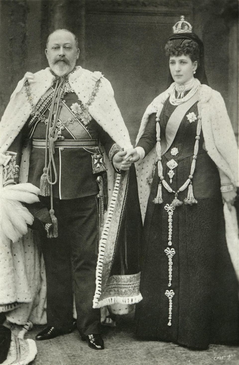 Doppelbildnis König Edward VII. mi Gemahlin Alexandra, geb. Prinzessin von Dänemark