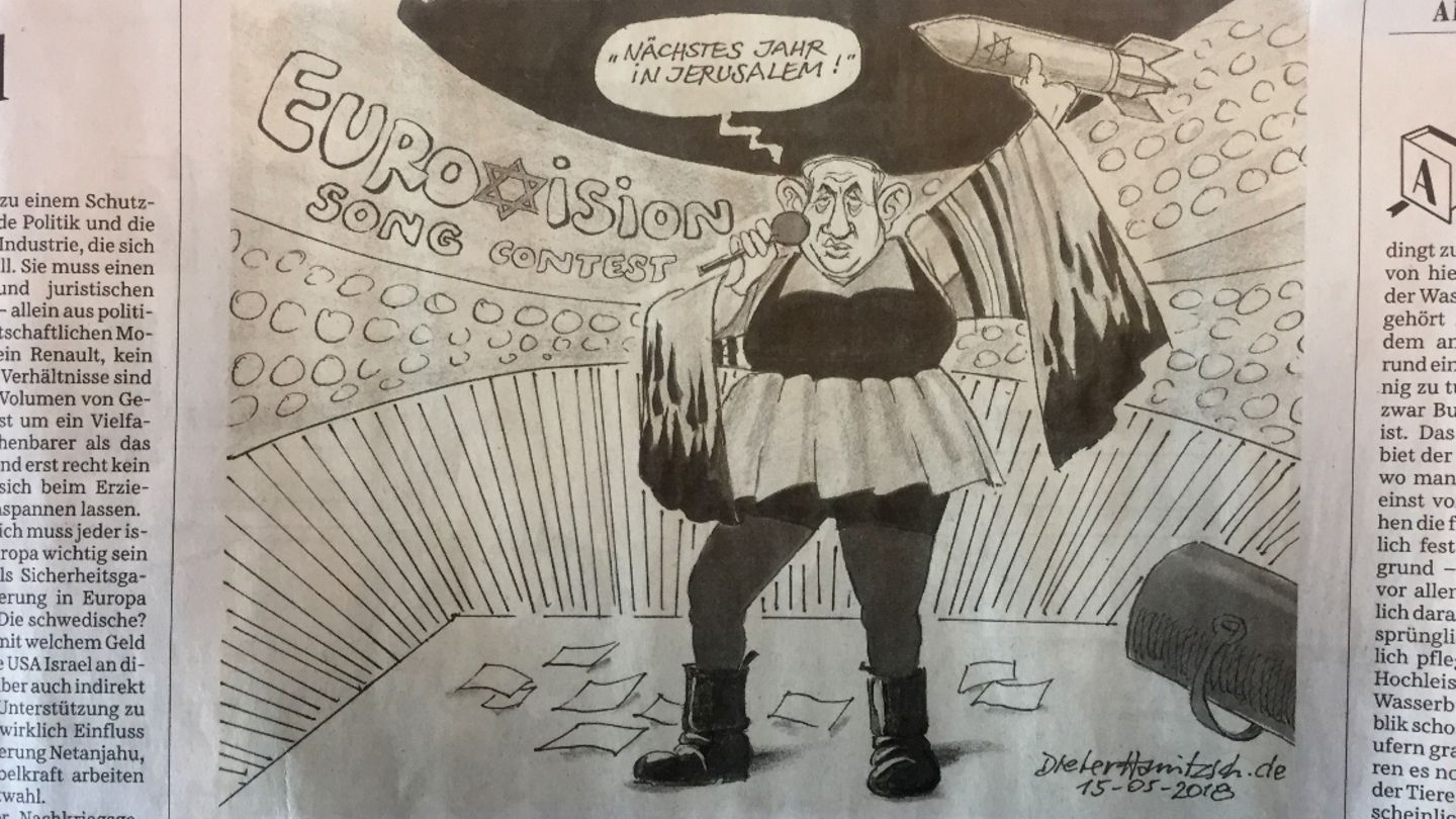 Netanjahu-Karikatur von Dieter Hanitzsch erzeugt Antisemitismus-Vorwürfe