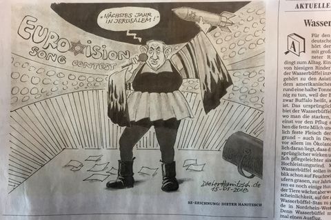 Netanjahu-Karikatur von Dieter Hanitzsch erzeugt Antisemitismus-Vorwürfe