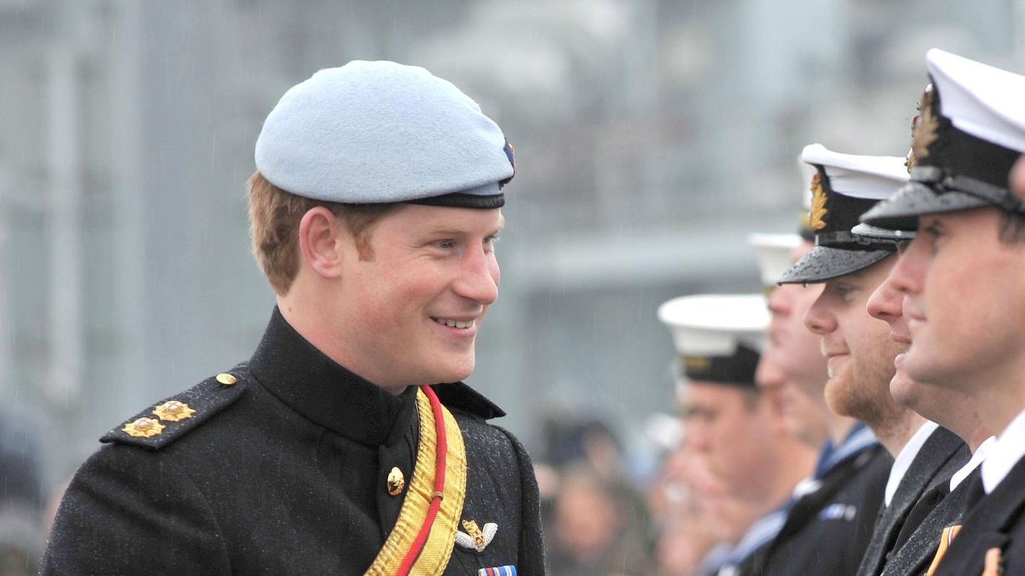 Harry in vollem Ornat und mit schelmischem Grinsen. Er hat, typisch britisch, einen ausgeprägten Sinn für Humor