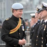 Harry in vollem Ornat und mit schelmischem Grinsen. Er hat, typisch britisch, einen ausgeprägten Sinn für Humor