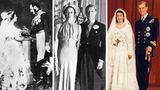 Die Kleider der anderen (v. l.): Königin Viktoria wurde erst 14 Jahre nach ihrer Hochzeit mit Prinz Albert fotografiert, im Jahr 1854. Die geschiedene Wallis Simpson ehelichte 1937 den frisch ab gedankten Eduard VIII. – in Blau. Die künftige Elizabeth II sammelte für ihr Kleid 1947 noch Bezugsscheine