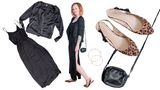 Denise  Es heißt, auf Hochzeiten solle man kein Schwarz tragen - völliger Quatsch! Ich trage bei jeder Gelegenheit Schwarz – damit kann man nichts falsch machen. Kombiniert mit Leo–Ballerinas (ich liiiiiiebe Leo–Muster), großen Ohrringen und rotem Lippenstift erinnert auch nichts mehr an Beerdigung. Das Wichtigste bei meinem Outfit sind mir die bequemen Schuhe, denn auf einer Hochzeit will ich die ganze Nacht durchtanzen.