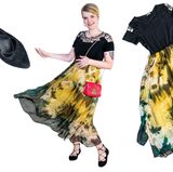 Jule  Ich ziehe ungern hohe Schuhe zu Hochzeiten an, besonders im Sommer. Wer weiß, ob wir nicht doch irgendwo auf der Wiese stehen sollen – und dann hast du nämlich den Salat. Genau diese Kombi habe ich tatsächlich letzten Sommer zur Hochzeit eines meiner besten Freunde getragen. Luftig, bunt, festlich, aber nicht spießig – genau so muss das sein.