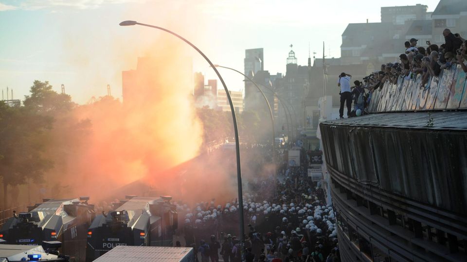 Die "Welcome to hell"-Demonstration am 7. Juli vor dem G20-Gipfel in Hamburg