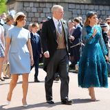 Harrys Cousinen Prinzessin Eugenie (l.) und Prinzessin Beatrice mit ihrem Vater Prinz Andrew