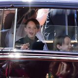 Die letzten Meter zur Kapelle fuhr Meghan gemeinsam mit den Söhnen ihrer Freundin Jessica Mulroney. Die beiden Jungs durften später den Schleier der Braut tragen.