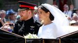 Prinz Harry und Meghan Markle bei ihrer Kutschfahrt durch Windsor