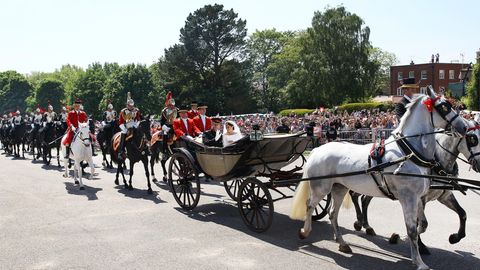 Prinz Harry und Meghan Markle in der Kutsche