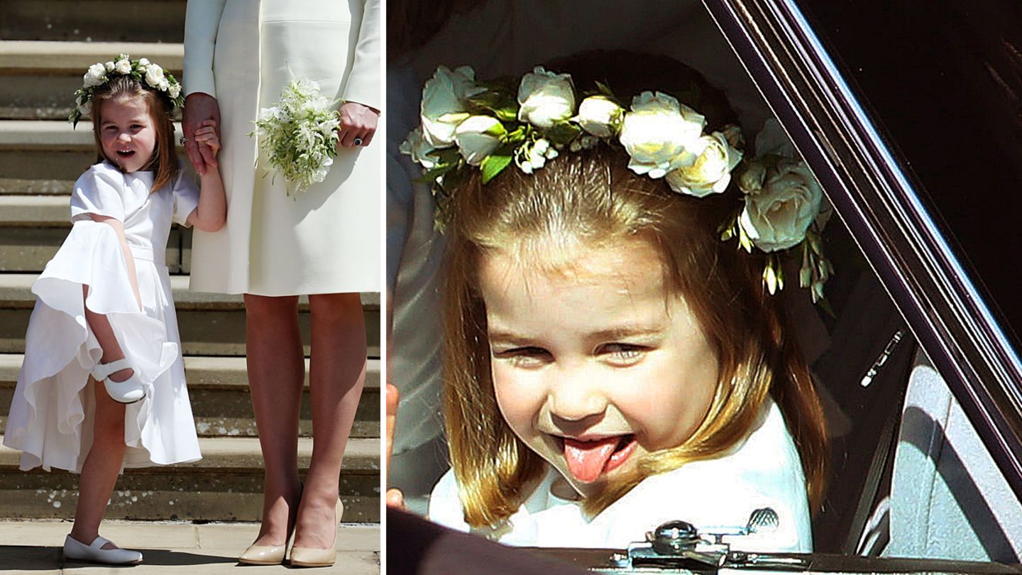 Lachen, Tanzen, Grimassen ziehen: Prinzessin Charlotte amüsierte die Gäste der Royal Wedding